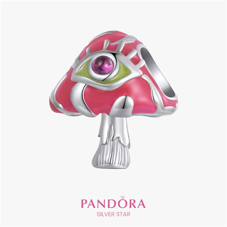 Glow-in-the-Dark-Mushroom-Dangle-Charm چارم قارچ درخشان در تاریکی - تصویر 1